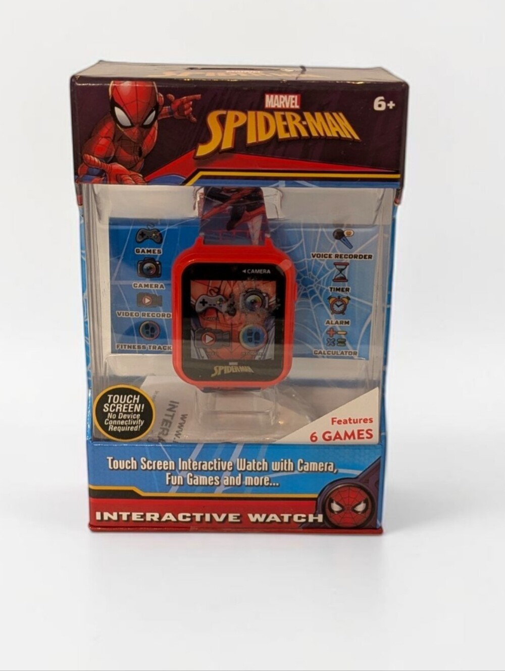 Marvel Spider-Man Kids Interactive Smart Watch Touchscreen Red Camera Games